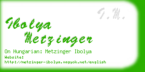 ibolya metzinger business card